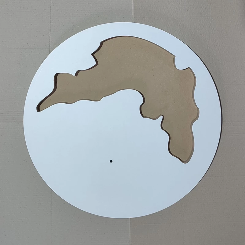 Rohling für Uhr mit Trockenblumen aus MDF