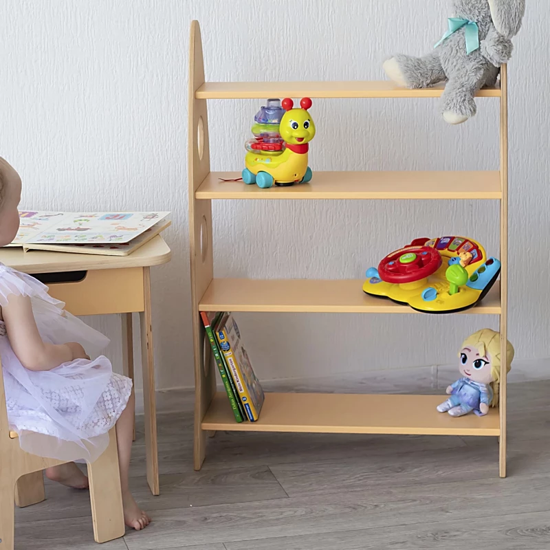 Raketenregal für das Kinderzimmer mit 4 Fächern