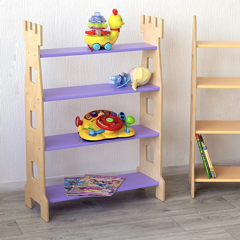 Kinderregal für Spielzeug in Form eines Märchenschlosses
