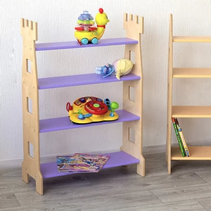 Kinderregal für Spielzeug in Form eines Märchenschlosses