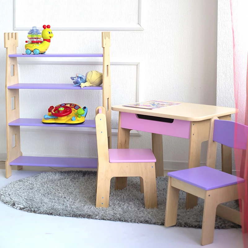 Kompaktes Regal für Bücher und Spielzeug für Kinder