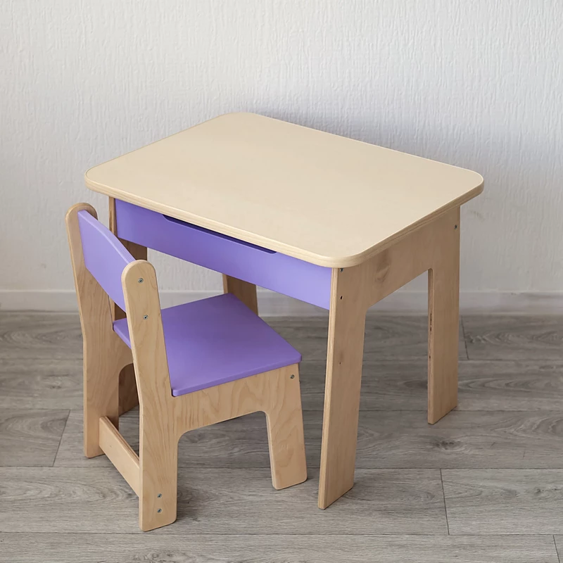 Holztisch und Stuhl für Kinder ab 1 Jahr